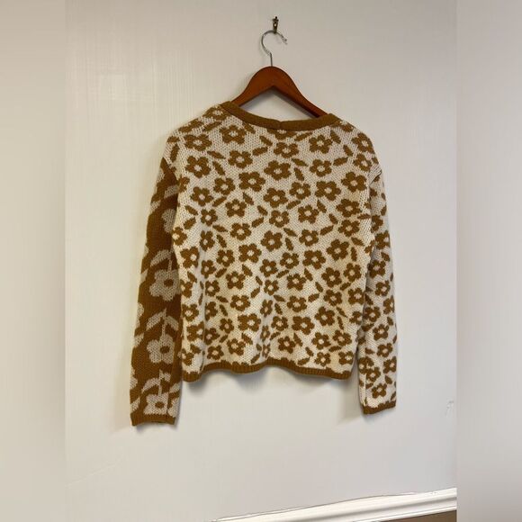 SO Floral 70s Retro Cardigan Sweater | Size M | Perfect for Fall - Picture 5 of 10